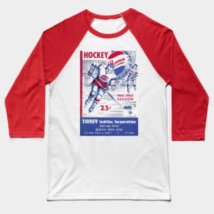 Vintage Buffalo Bisons Hockey Program Baseball T-Shirt